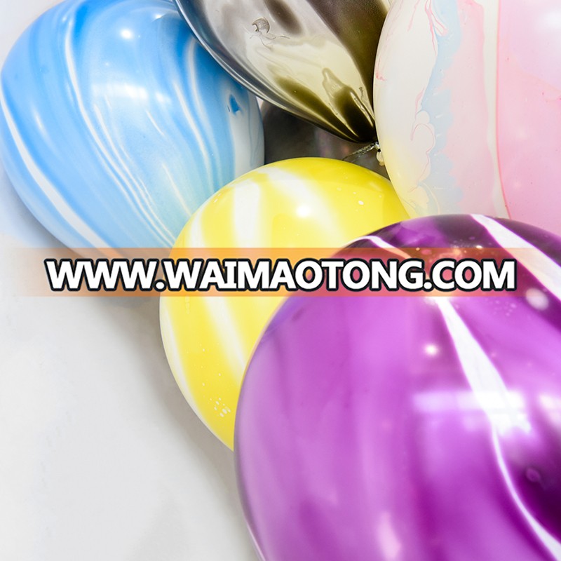 12 Inch Unicorn Party Multicolour Marble Latex Balloon Pack For Unicorn Party and Birthday and Wedding Party Decorations