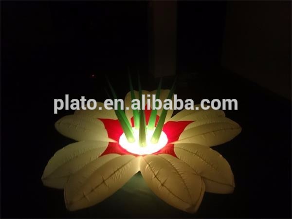 Hanging colorful led inflatable flower for event decoration