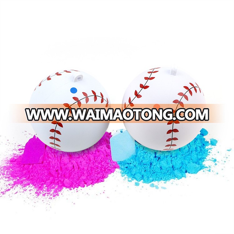 Boomwow Party Supplies Gender Reveal Blue Pink Baseball New Gender Reveal Party Ideas 2pcs in a Box