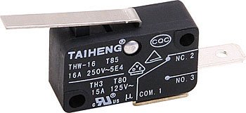 Hot selling TAIHENG 3A 250VAC/5A 250VAC function optional Microswitch