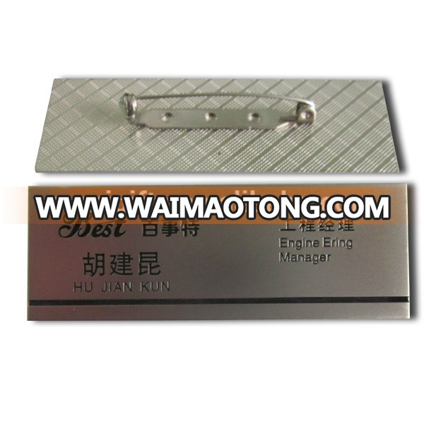 custom metal company stuff ID name badge