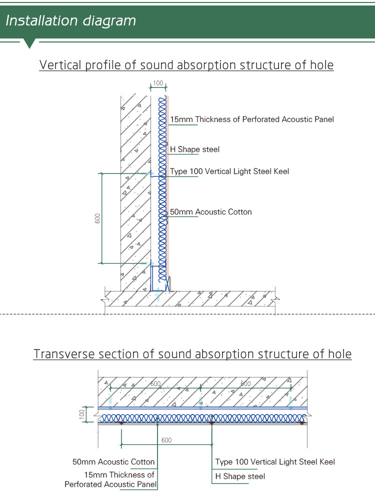 TianGe factory supply recording studio wall panel Perforated Wooden Panel Noise Reduction