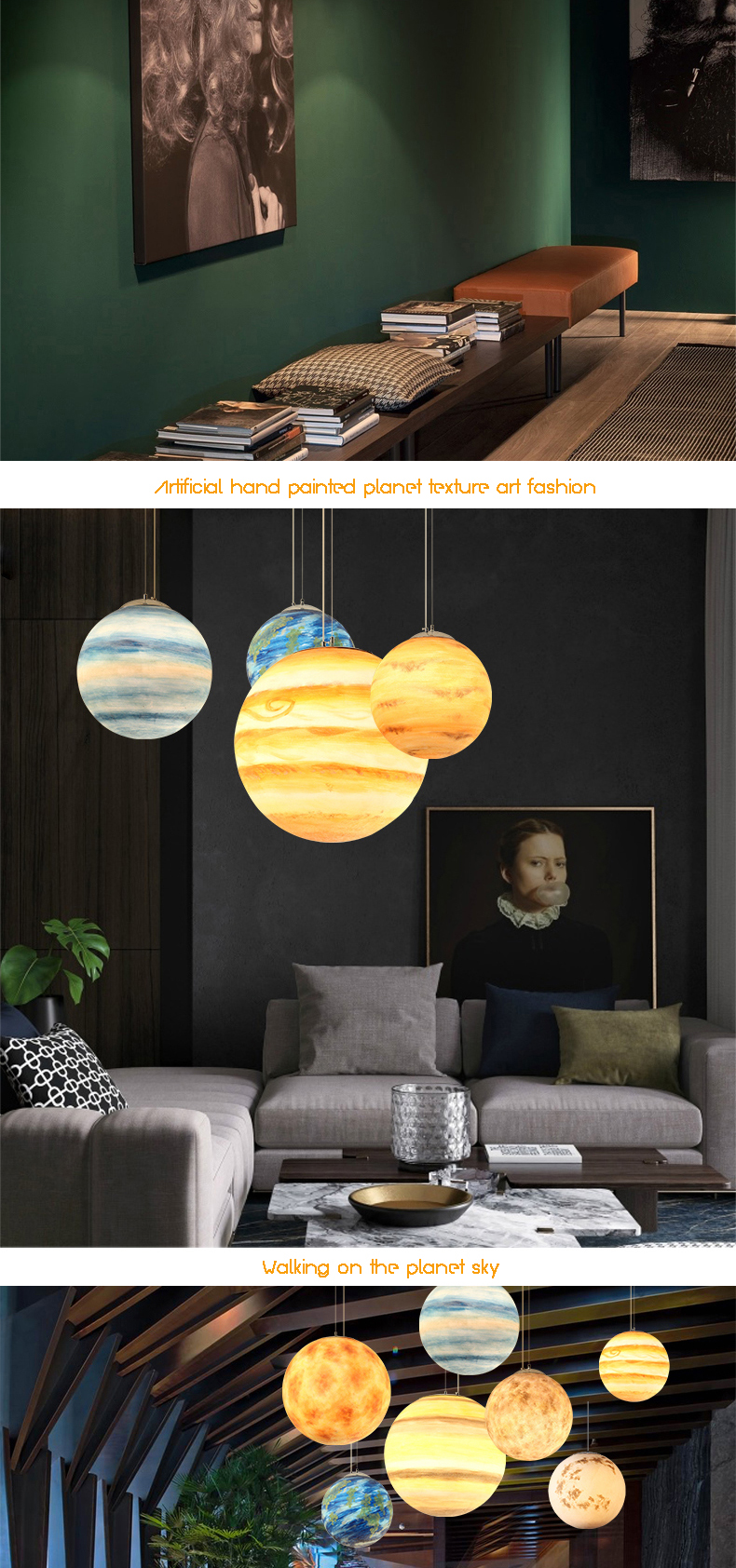 Modern Universe Moon chandelier for Decorated luxurious atmosphere