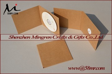 cheaper white Kraft paper CD DVD sleeve folio