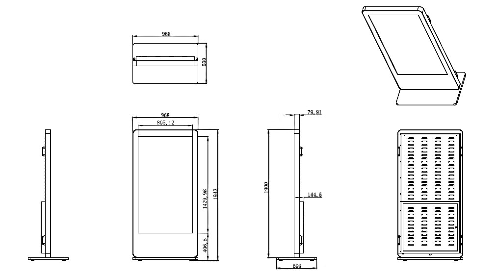 65inch Floor Stand Advertising Display Screen Glasses-free 3D Digital Signage Kiosk Media Player