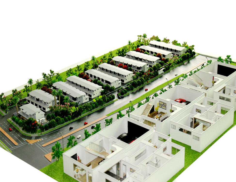 Commercial shopping mall building model, Architectural model maker