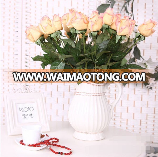 High quality real touch artificial rose flower for wedding decoration