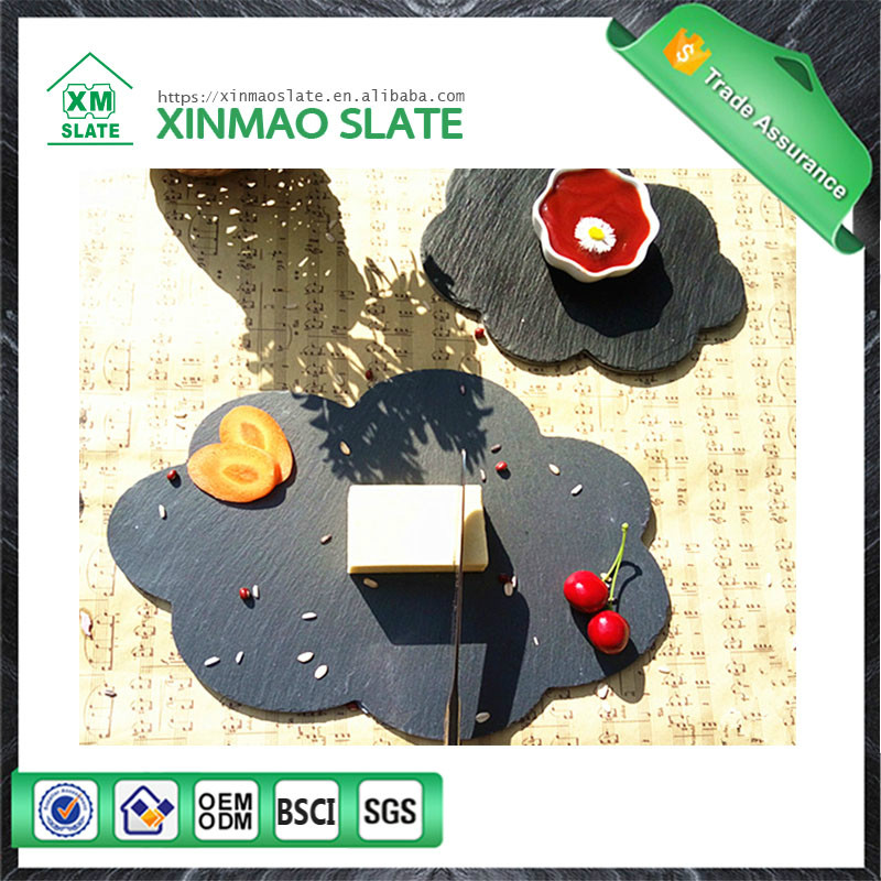 Best supplier black slate stone any shape dinner plates