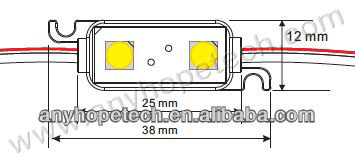 dc12v 0.48w 2LEDs rohs 5050 smd module led