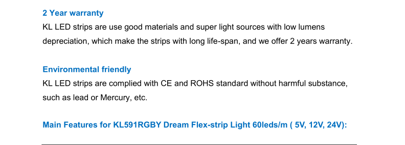 SMD5050 KL591 RGBY Dream Strip Light