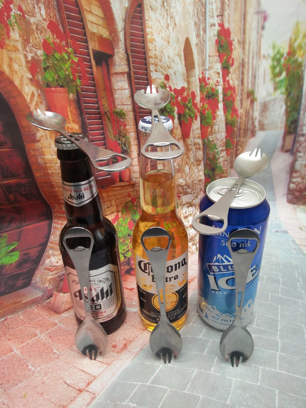 spoon fork bottle opener multifunctional patented beer spoon in stock for instant shipping