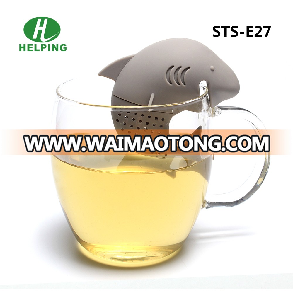 Latest Design Gray Color Shark Shape Tea Infuser Silicone Amazon Best Price