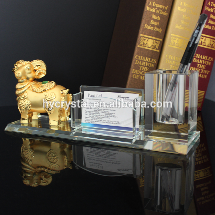 High-grade crystal gifts office desk stationery set