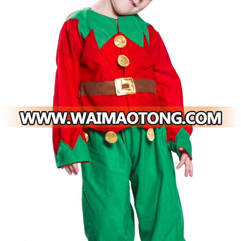 2018 Hot Santa Claus Boy Jacket Pants Hat Cosplay Set Costume