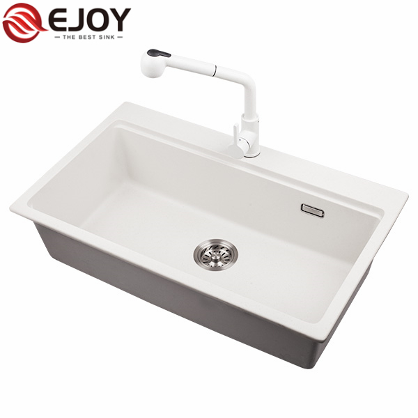 EJOY High Quality quartz sink Customized quartz stone kitchen sink