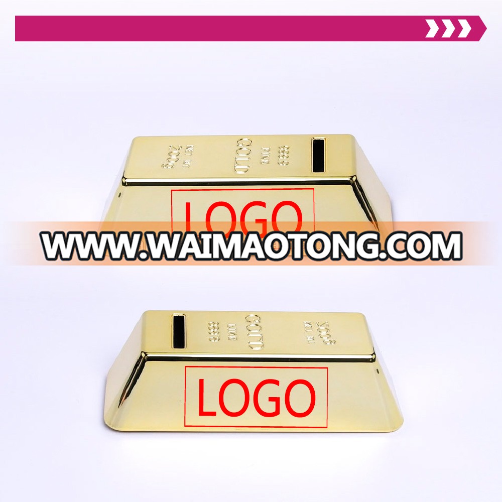 Low MOQ Factory Direct Promotional item Gold Bullion Saving Money Box