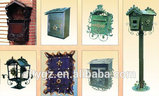 Wrought iron/cast iron/cast aluminum standing mailbox from Guangzhou