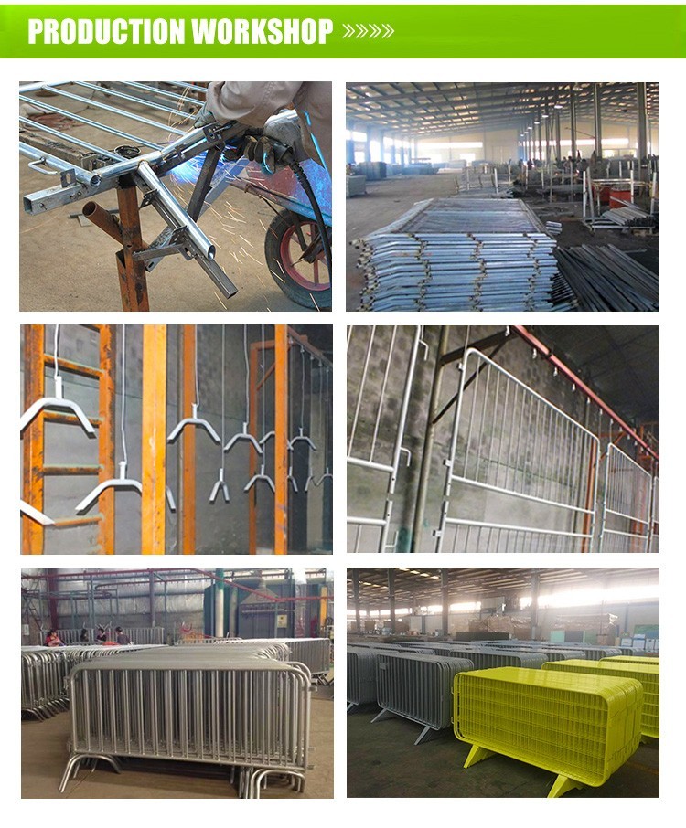 Temporary safety traffic barrier fencing / hot galvanized crowd control barrier for sale