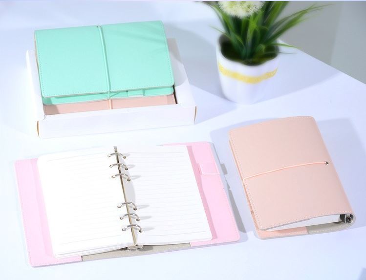 New Arrival Fresh Candy Color PU Leather Spiral Notebook Diary Book Agenda School Office Supplies Kawaii Stationery For Girls