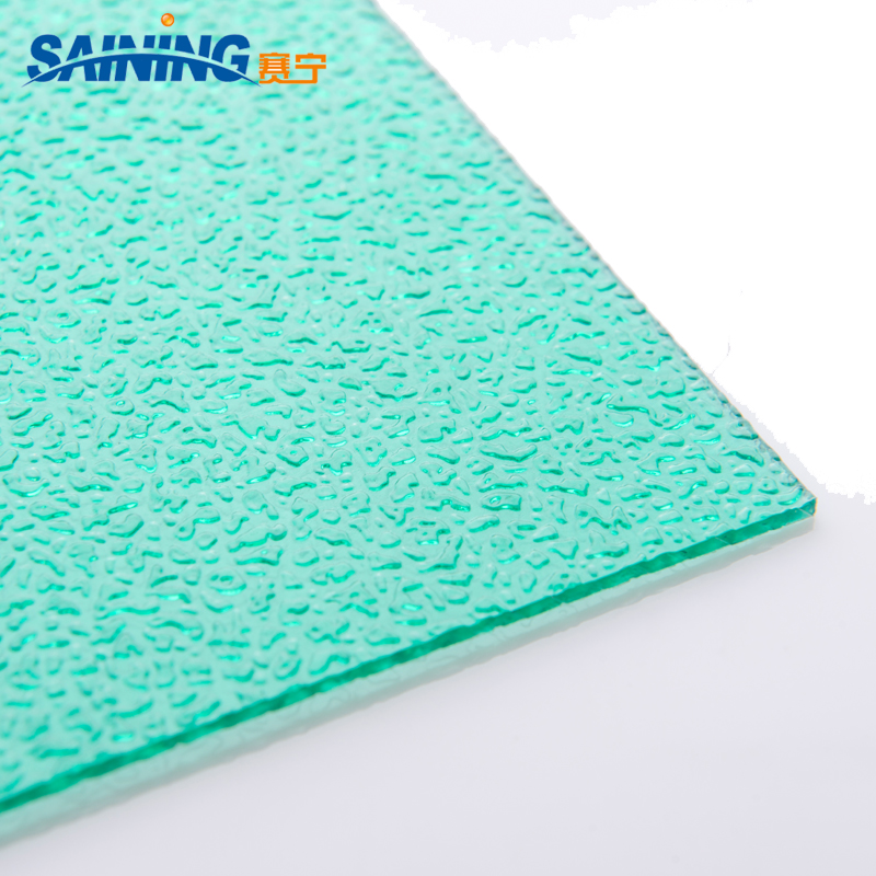 0.9-8mm Embossed frosted polycarbonate solid sheet for roof