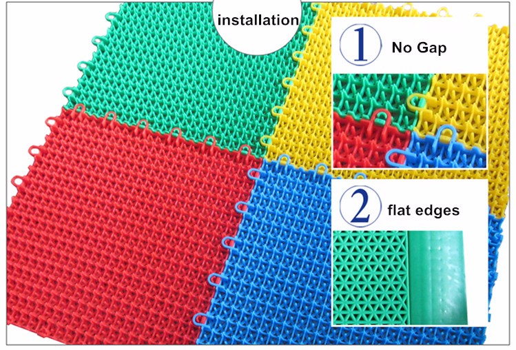 pp outdoor interlocking plastic floor tile for basketball court PP plastic tile