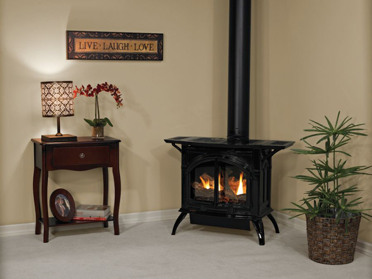 Mid-Range Power Steel Porcelain Wood Burning Stove For Medium Room Heating