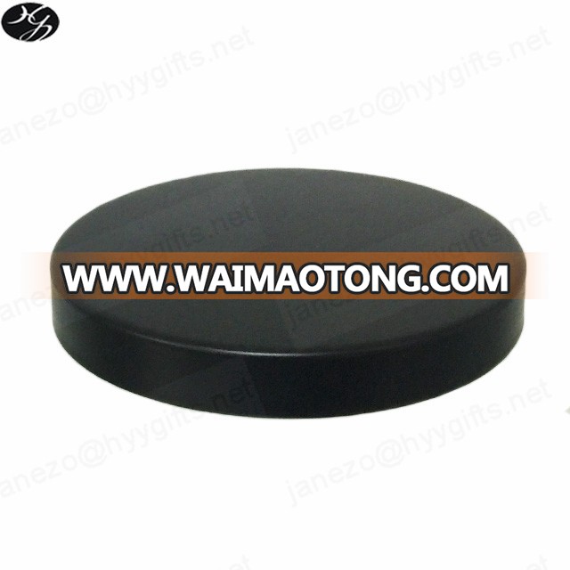 Black metal lids for glass candle jars