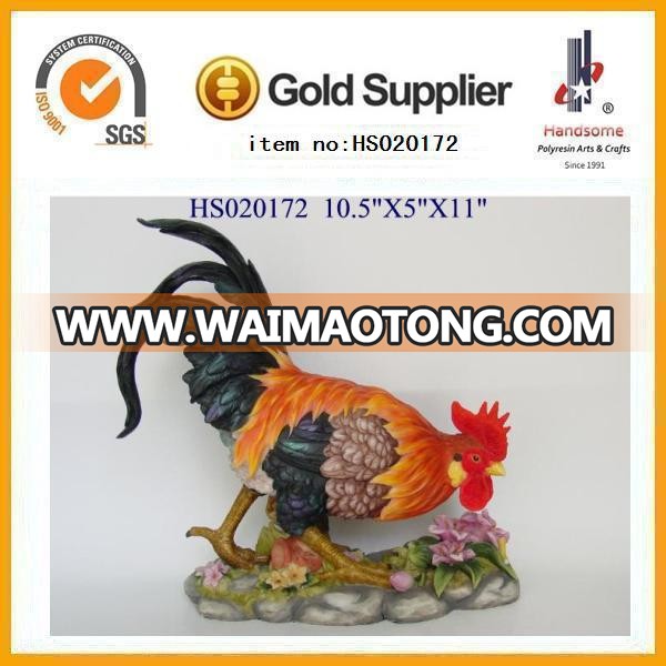 Hot selling Resin animal funny garden statue polyresin rooster