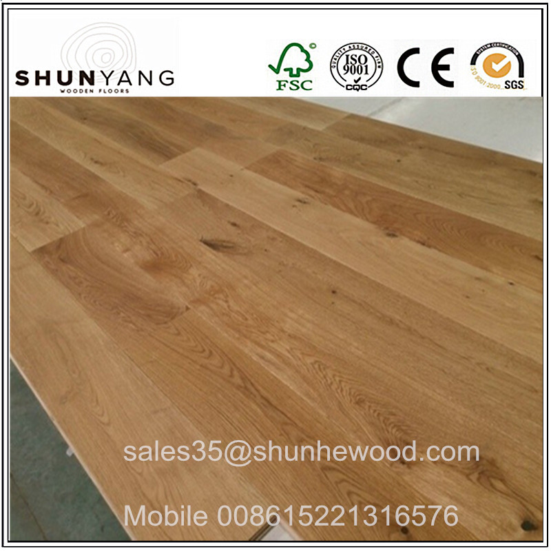 FSC Certificated french  white oak wood flooring parquet