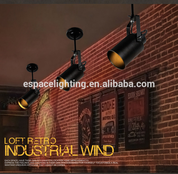 Industrial Black Retro Metal LED Spot Garage Ceiling Lights