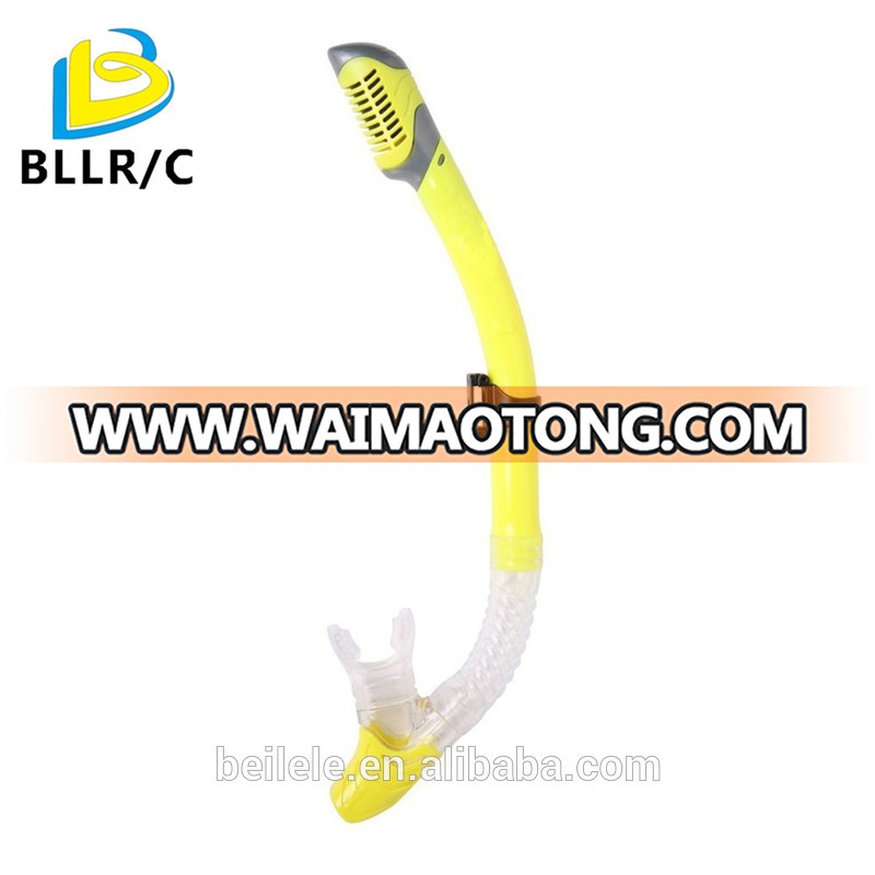 New arrival fully dry S168 silica gel PVC breathing tube Snorkeling necessary ,for Swimming, Diving, Snorkeling yellow