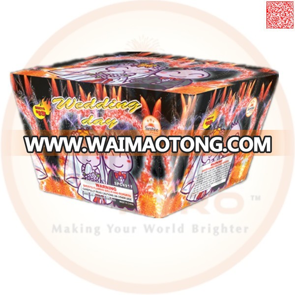 Hot sale Chinese consumer big cake fireworks for wedding 1.2 inch 111 shots