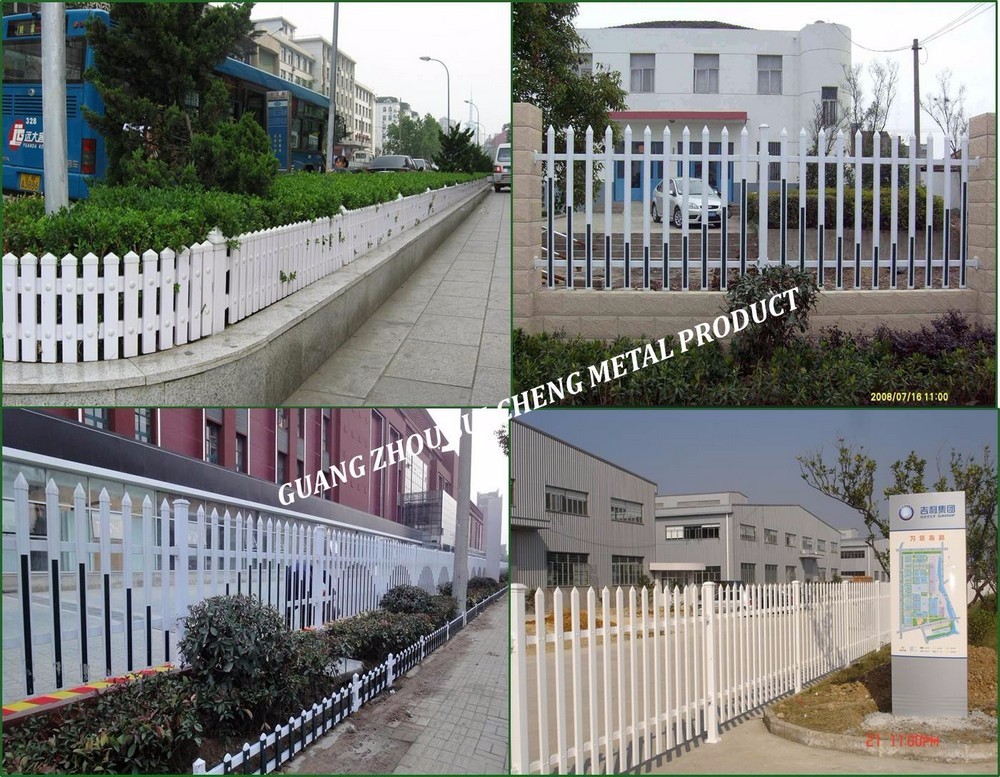 Guangzhou Direct Factory Safety nature clear PVC white picket playground plastic fence