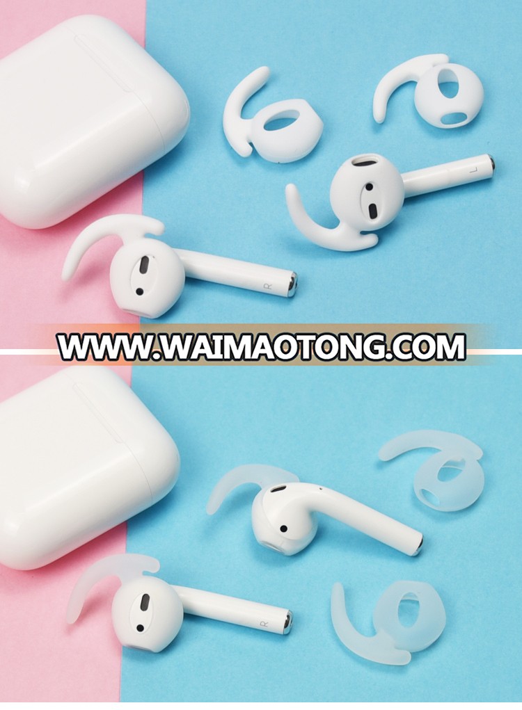 Replacement Soft Silicone Antislip Ear Cover Hook Earbuds Tips Earphone Silicone Case for AirPod Apple EarPod