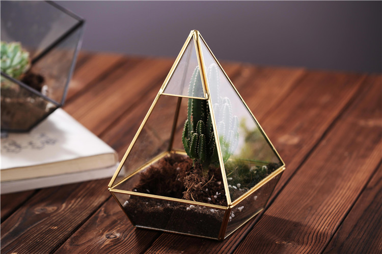 Wholesale Rectangle Shape Glass Geometric Terrarium