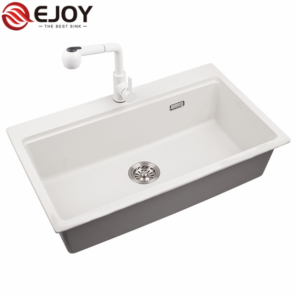 EJOY High Quality quartz sink Customized quartz stone kitchen sink