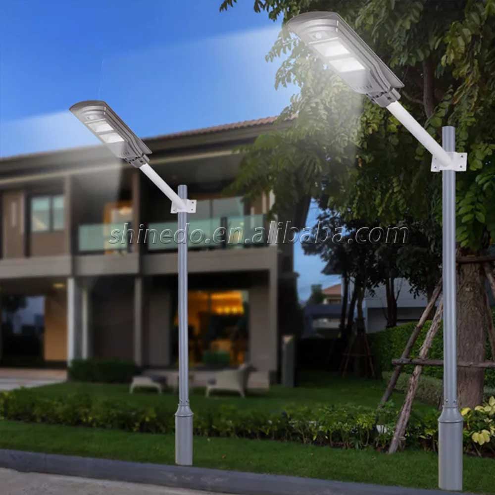 Solar LED Light, Waterproof Solar Powered 20 40 60W Security Street Light with Remote for Exterior Roads Yard Garden Pathway