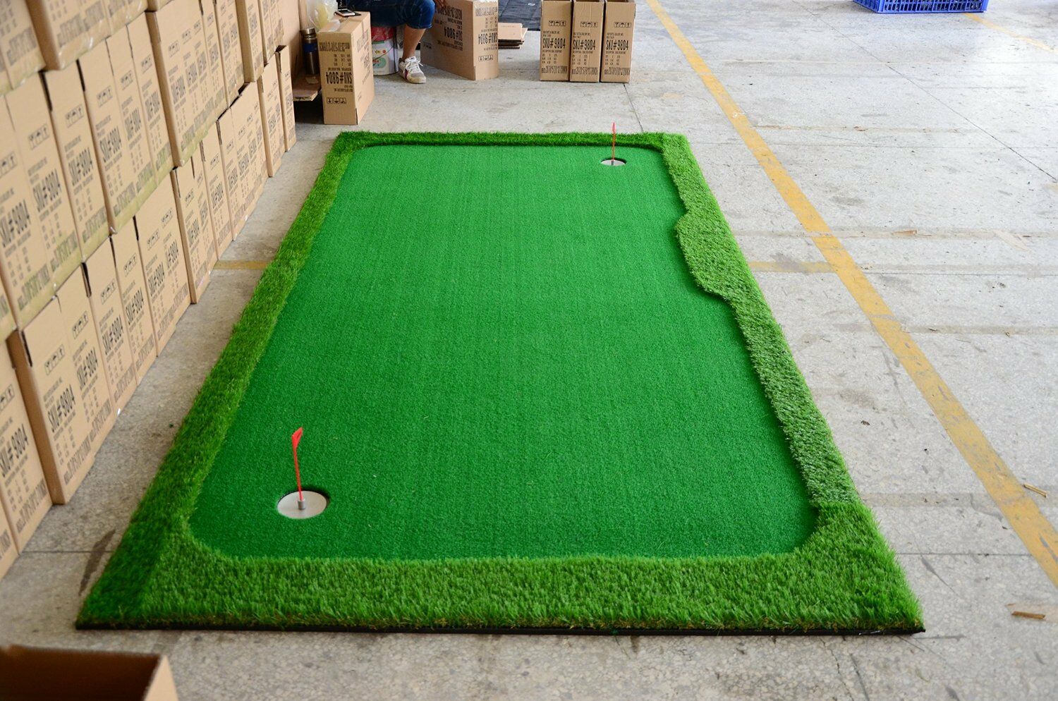 Personal Simulation Golf Putting Green Indoor outdoor Practice Mat Aids 4'x10'