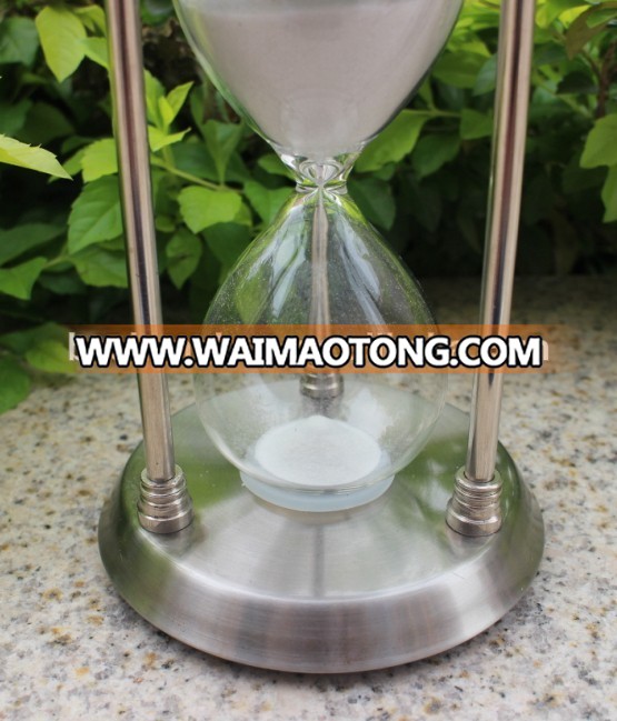 Unique souvenir gifts antique pieces metal small hourglass sand timers 30 minute