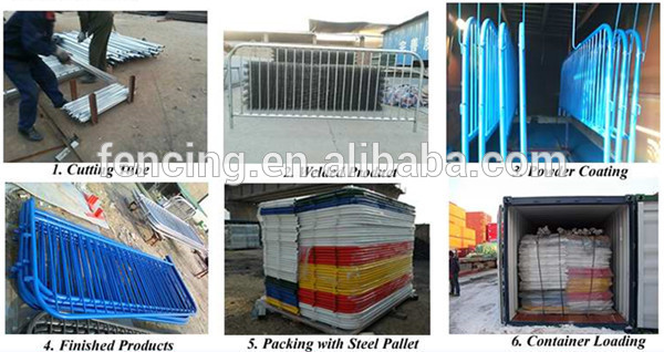 Anping factory Metal Pedestrian Facility Fence For Works