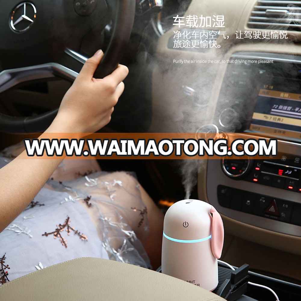 2018 New arrival hot sale lovely rabbit car aroma air humidifier