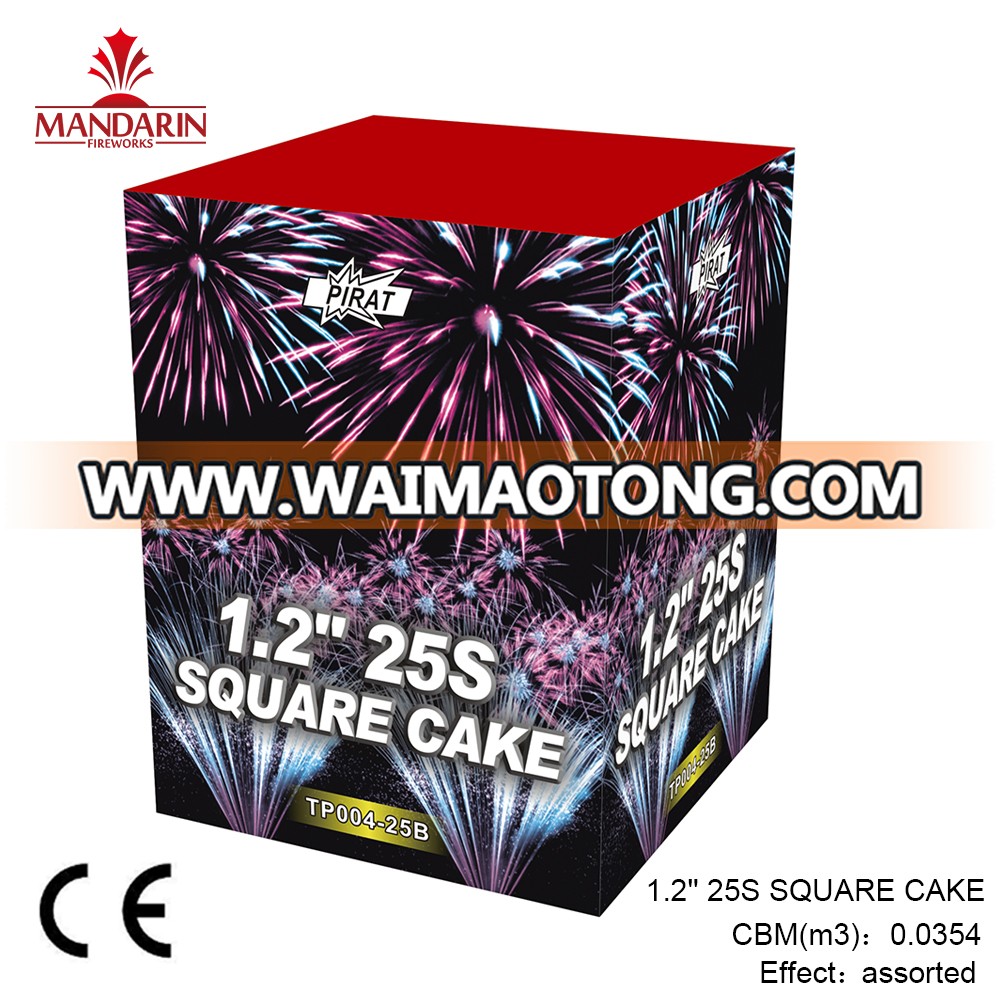 25 shots wholesale cheap price pyro cake fireworks with CE approval