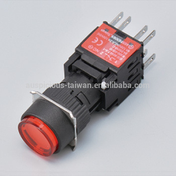 16mm IP65 Waterproof Momentary/Alternate Push Button Switch, Illuminated Push Button Switch