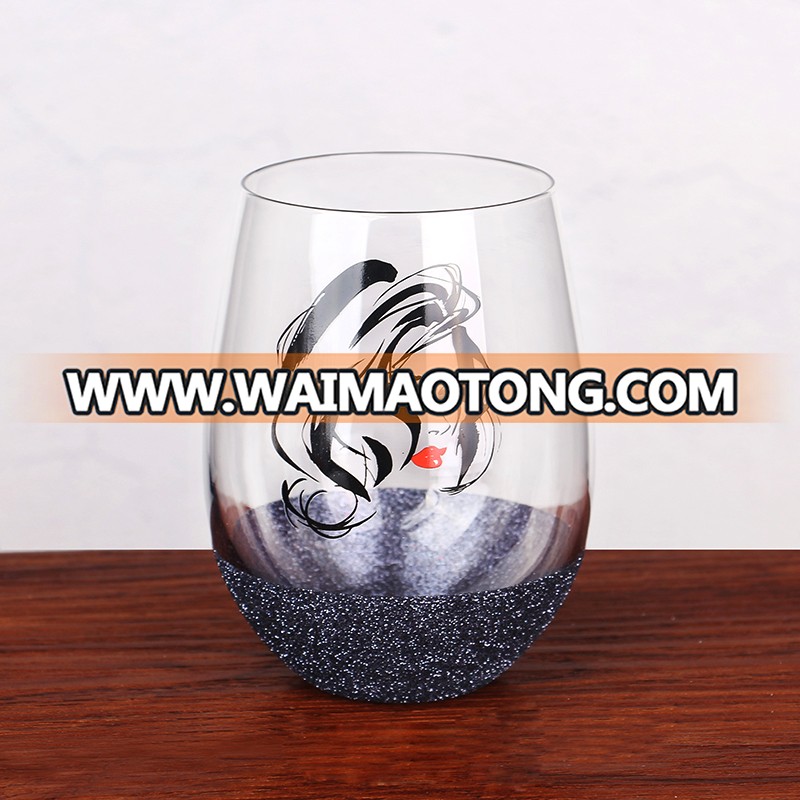 New Personalized Design Stemless Wine Glass Cup