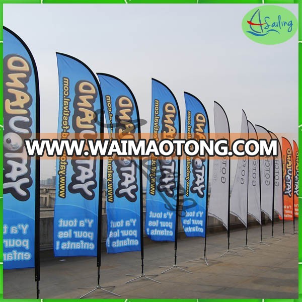 Beach Flags Flying Banner With Cross Base & Water Bag