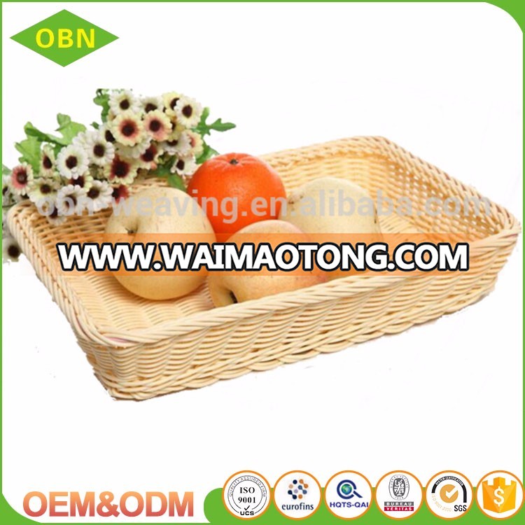 China high quality customized cheap PP plastic empty food designer bread fruit basket for supermarket