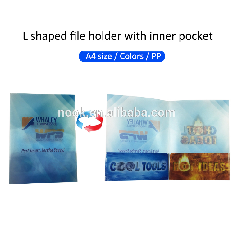 Hot Sale Advertising Promotion Gift Plastic PP L Shape 3D Lenticular Folder