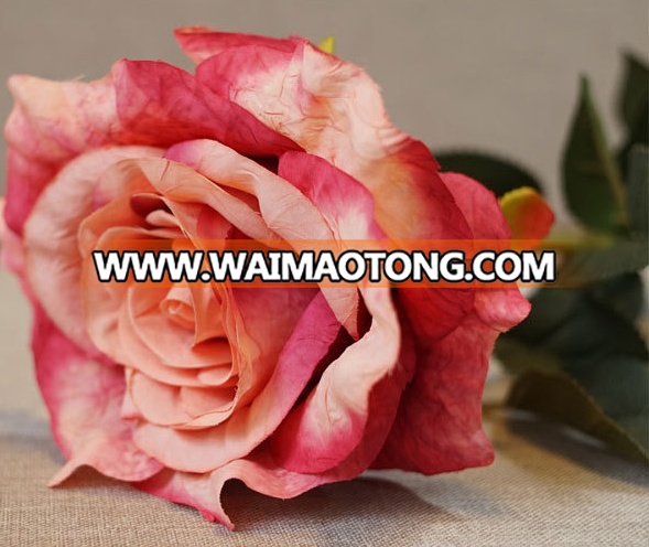 Hot sell simulated silk rose flowers for wedding