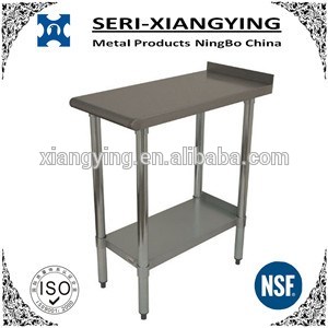 430 304 201Adjustable height stainless steel work table with galvanized base for commercial kitchen