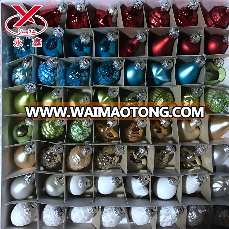 Whole sets blown glass christmas ornament ball